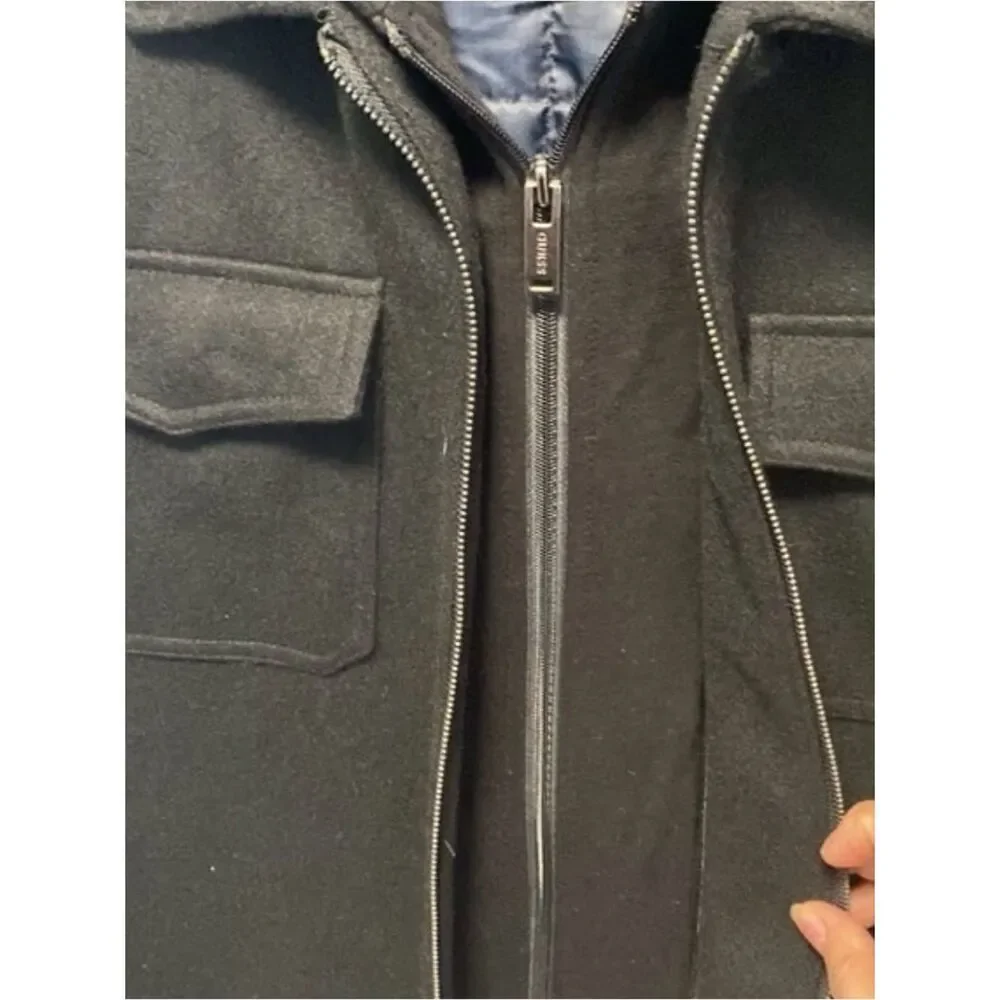 GUESS Men’s Wool Blend‎ Jacket with Hood – Size XXL 🖤